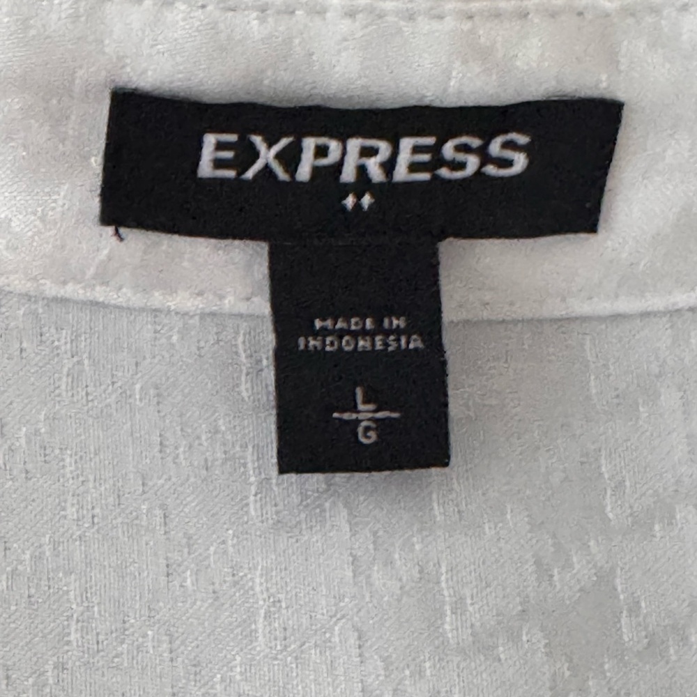 Express White Button-Up Shirt Large - Picture 3 of 7